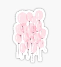 Watercolor pink air balloons Sticker