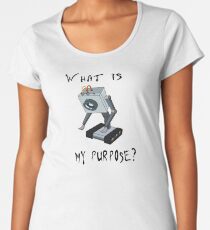 Rick and Morty Butter Robot T-Shirt - What is My Purpose? - Awesome Rick and Morty Gift - Funny Rick and Morty Hoodie - Pass the Butter Women's Premium T-Shirt