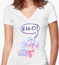 The Little Guy from Labyrinth Greets You! Women's Fitted V-Neck T-Shirt