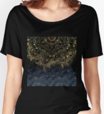 Stylish Gold floral mandala and confetti Women's Relaxed Fit T-Shirt