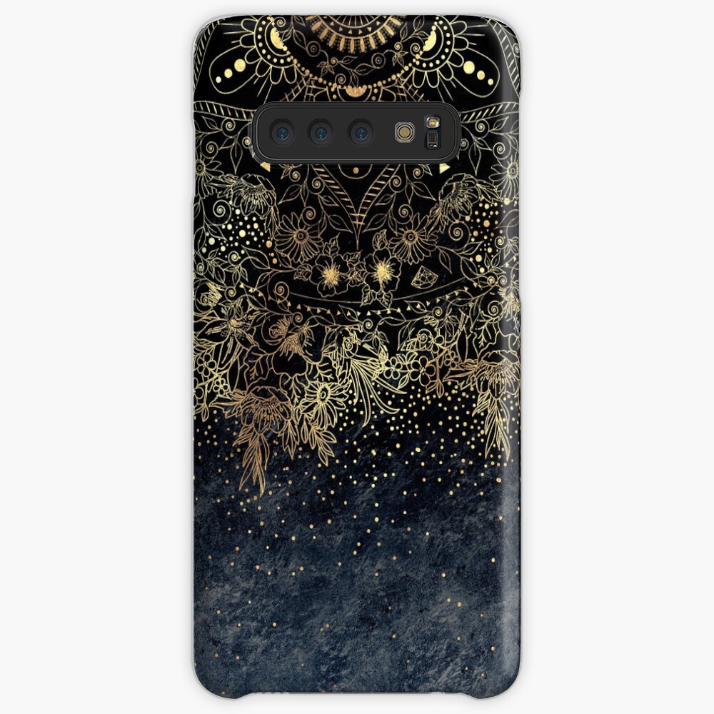 Stylish Gold floral mandala and confetti Case & Skin for Samsung Galaxy