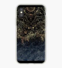 Stilvolles Goldblumenmandala und -Konfettis iPhone-Hülle & Cover