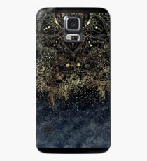 Stilvolles Goldblumenmandala und -Konfettis Hülle & Klebefolie für Samsung Galaxy