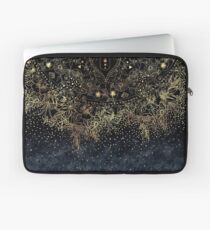 Stylish Gold floral mandala and confetti Laptop Sleeve