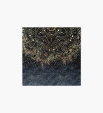 Stylish Gold floral mandala and confetti Art Board