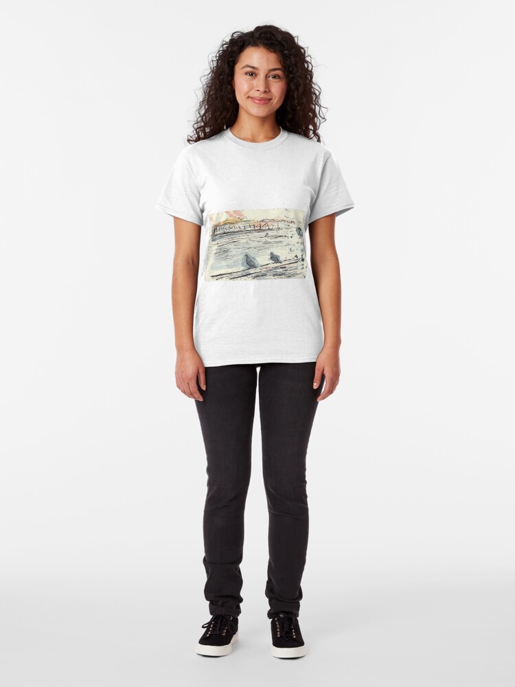 Alternate view of Poetic Brussels: City Pigeons Classic T-Shirt
