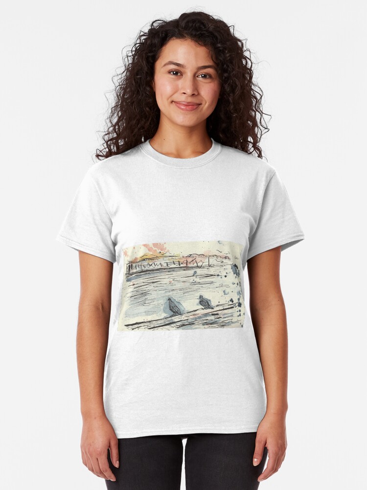 Alternate view of Poetic Brussels: City Pigeons Classic T-Shirt