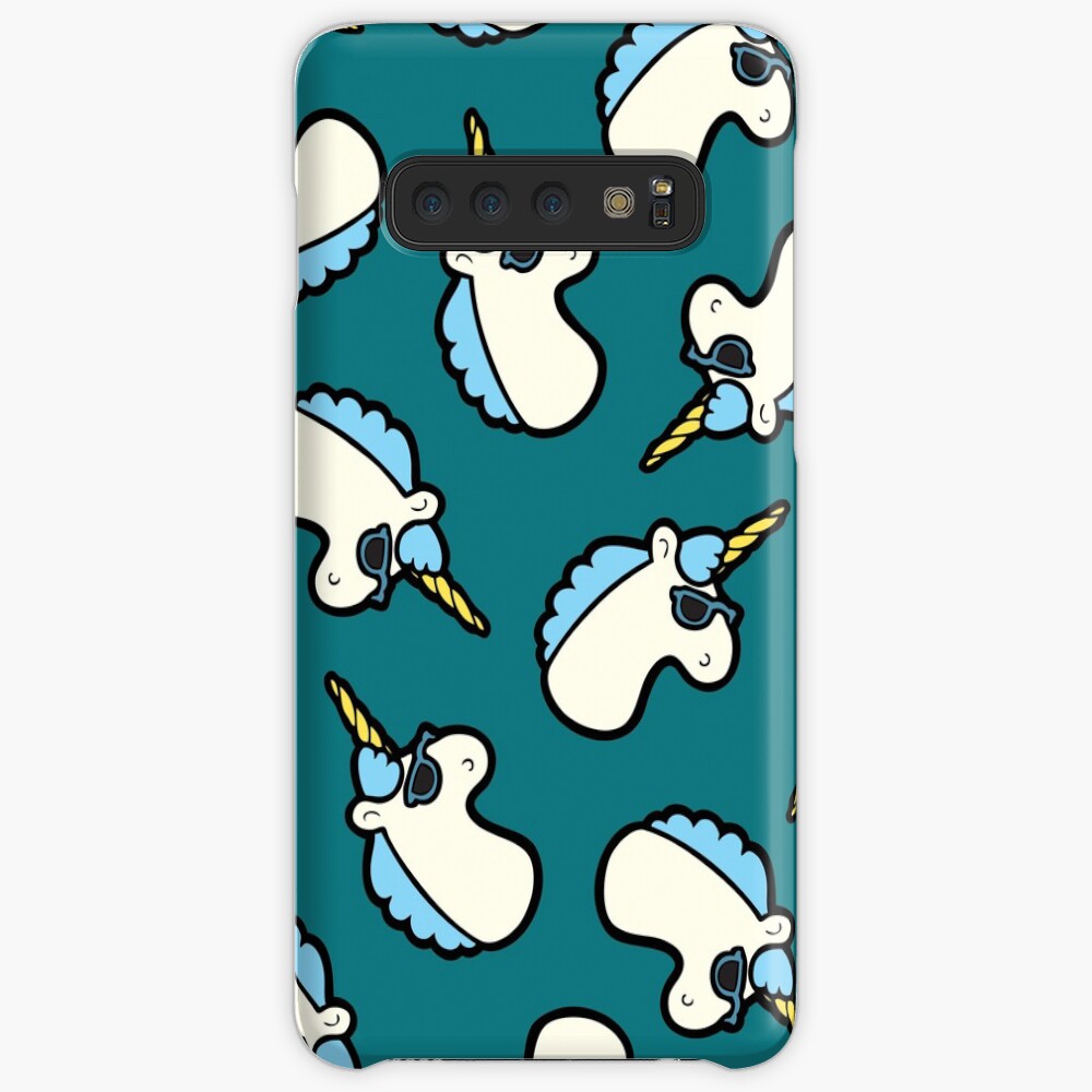 Unicorns Are Cool Pattern - Blue Samsung Galaxy Snap Case
