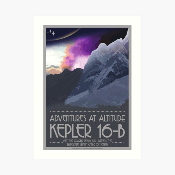 Kepler 16-b Space Poster Art Print