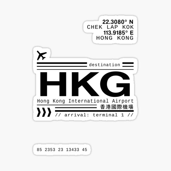 Hong Kong International Airport call letters Sticker
