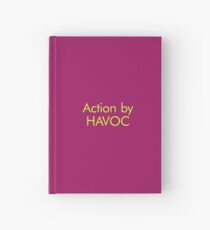 Aktion von Verwüstung Notizbuch