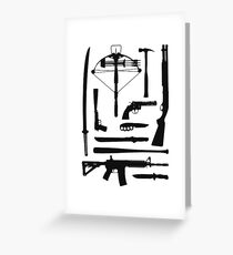 The Walking Dead Weapons Greeting Card