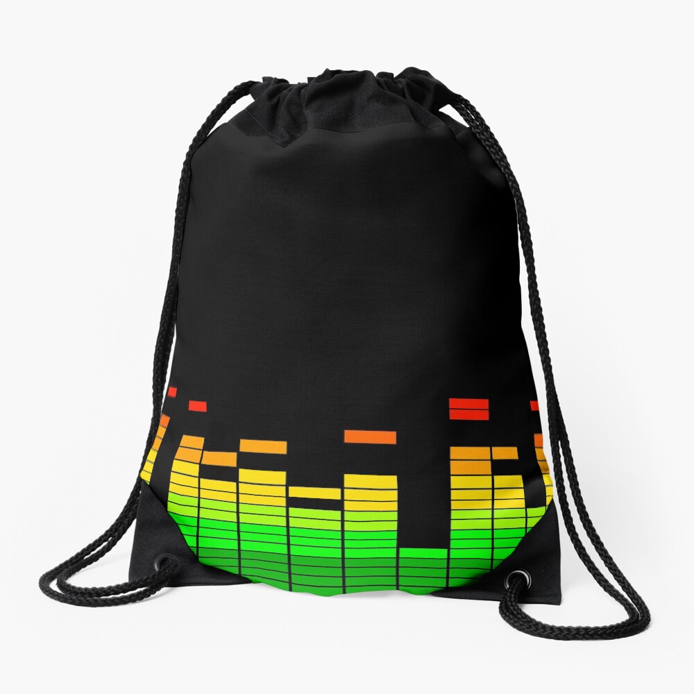 DJ Music Beat Equalizer Drawstring Bag