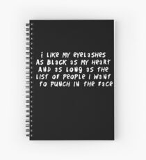 Eyelashes black and long Spiral Notebook