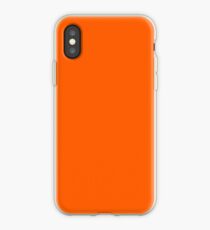 Festive Orange Accent Solid Color Decor iPhone Case