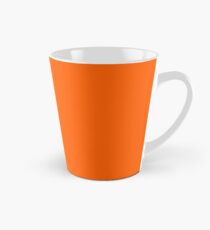 Festive Orange Accent Solid Color Decor Tall Mug