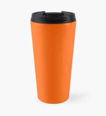 Festliche Orange Akzent Solid Color Decor Thermobecher