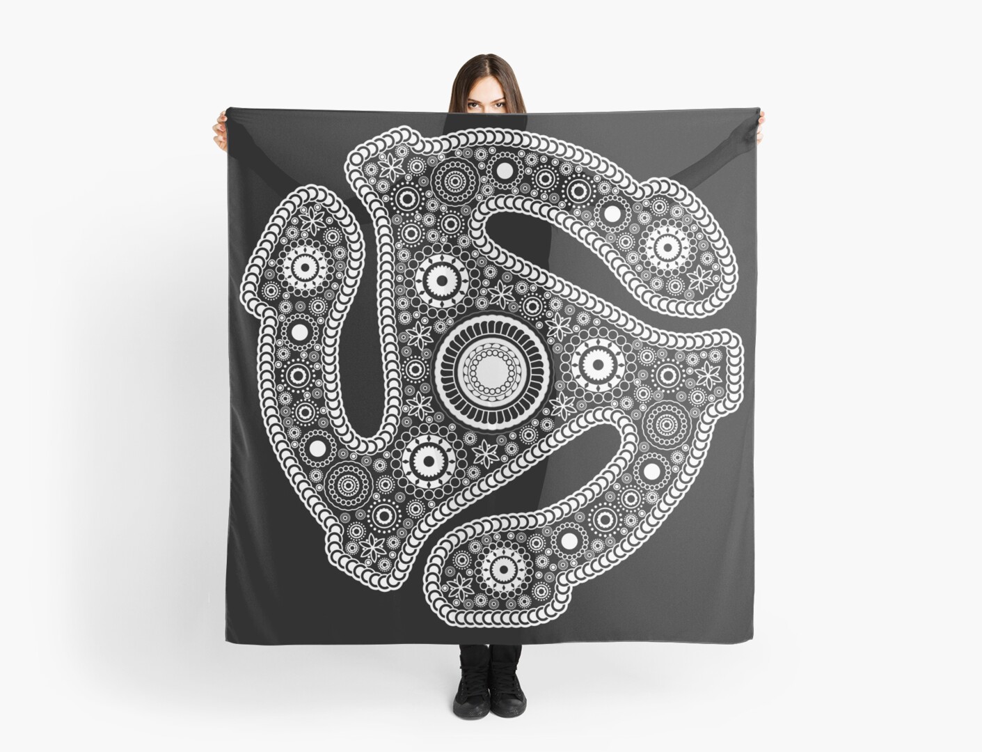 "Retro 45 Vinyl Record Spacer" Scarves by Garaga Redbubble