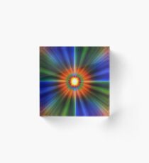 Tinted Opal Star Acrylic Block
