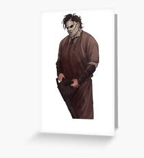 Leatherface sticker Greeting Card