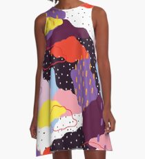 Purple Winter A-Line Dress