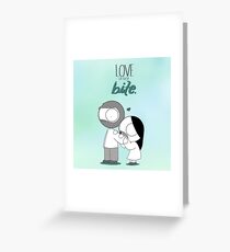 Liebe beim ersten Biss Grußkarte