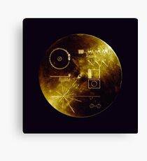 Voyager Goldene Schallplatte Leinwanddruck