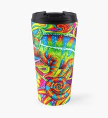 Psychedelizard Psychedelic Chameleon Bunte Regenbogen-Eidechse Thermobecher
