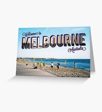 Melbourne Australia Vintage Postcard Greeting Card