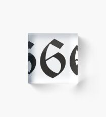 666 Acrylic Block