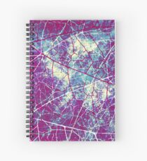 Purple Blue White Crackle Lacquer Grunge Texture Spiral Notebook