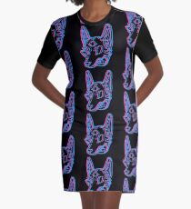3D-Weltraumkojote T-Shirt Kleid