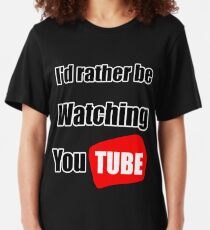 Camiseta ajustada Prefiero estar viendo YouTube