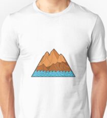 Ragged Mountain Waves Mono Line Unisex T-Shirt