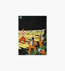 Tintin rocket moon tshirt Art Board