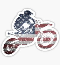 USA Motocross Supercross American Flag Dirt Bike Sticker