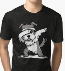 Schnauzer tupfen Lustig Vintage T-Shirt