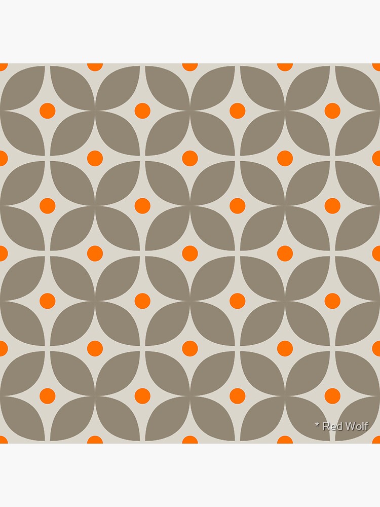 Geometric Pattern: Stylised Flower: Grey by redwolfoz