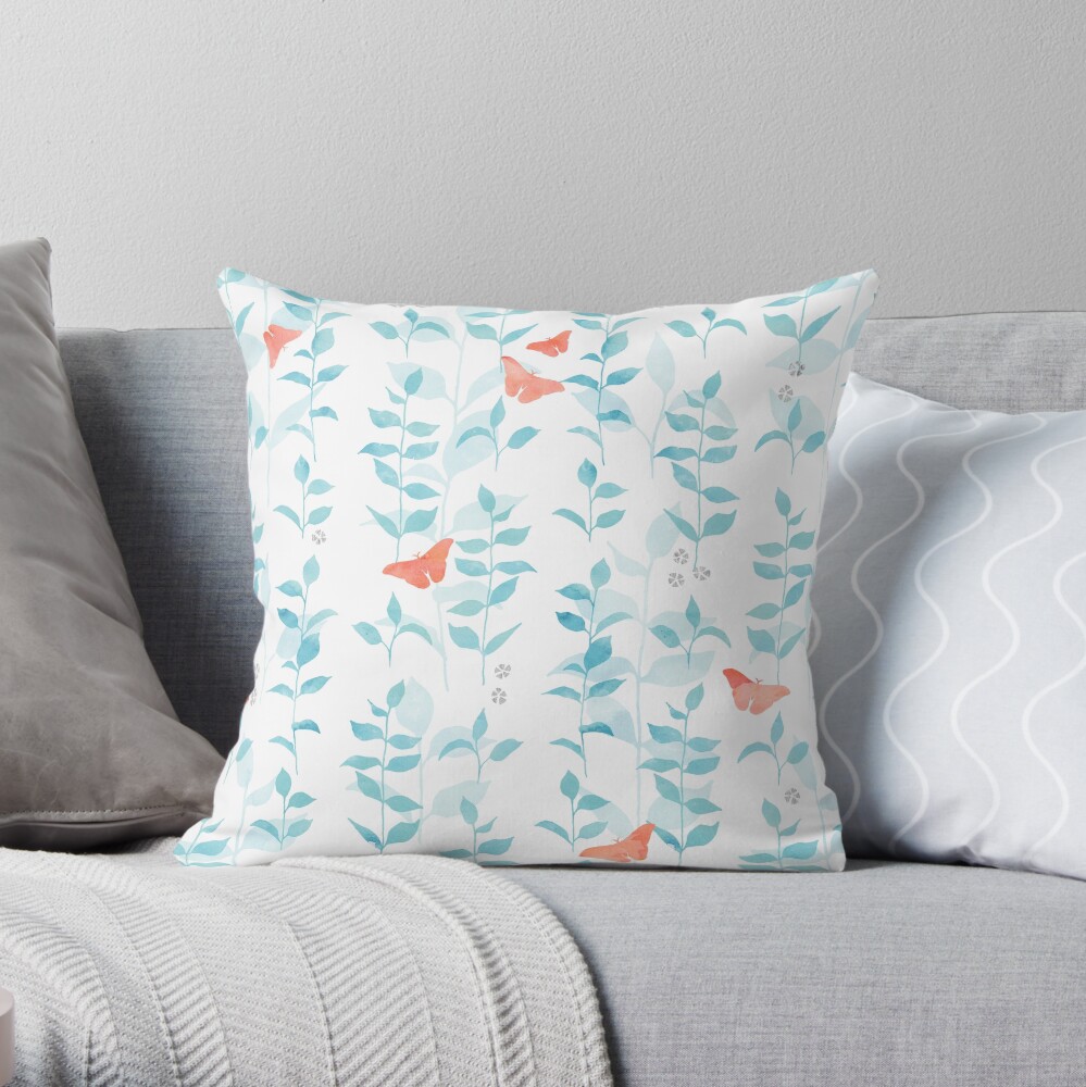 Morning garden Throw Pillow