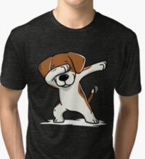 Dabbing Beagle Funny Tri-blend T-Shirt