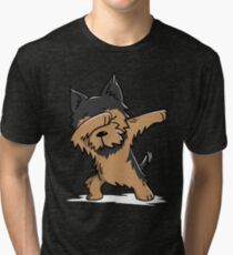 Dabbing Yorkshire Terrier Funny Yorkie Tri-blend T-Shirt