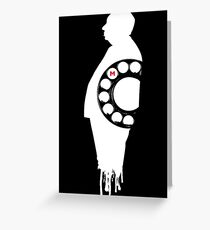 Hitchcock Dial M for Murder white Greeting Card