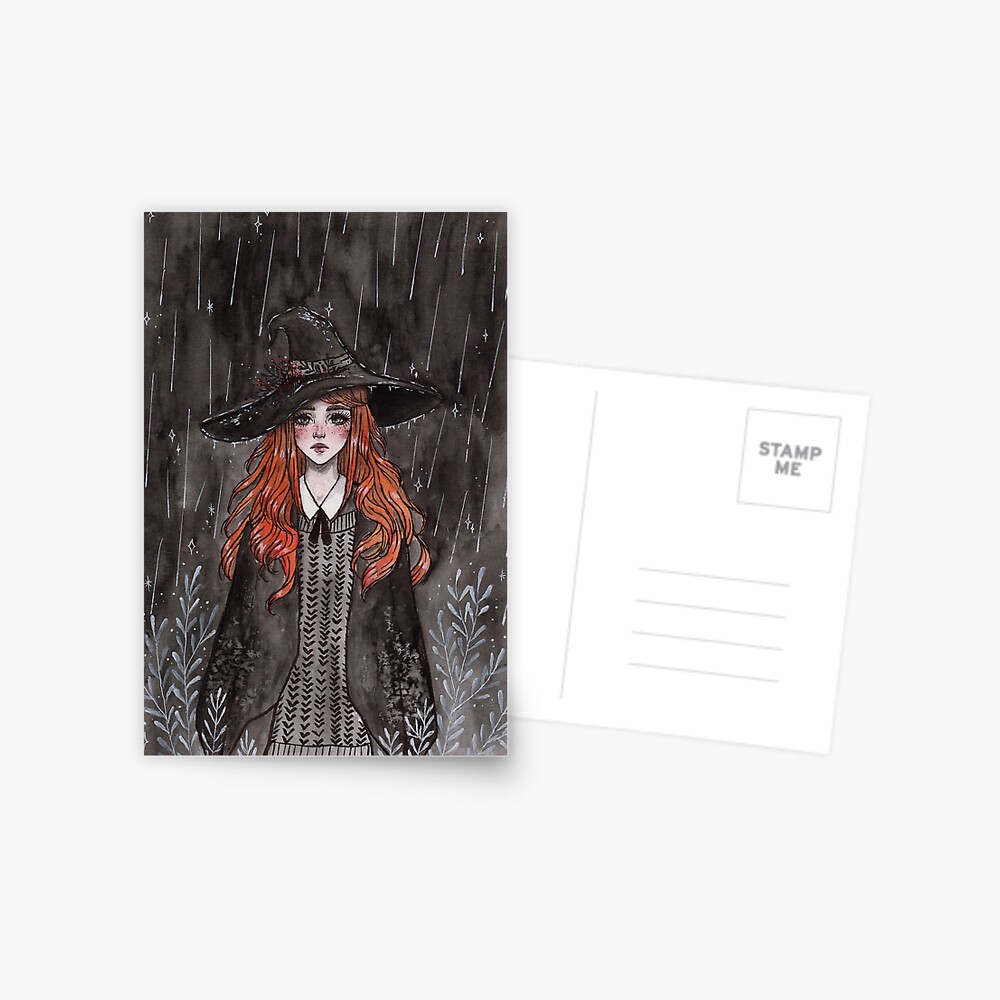 Ingwer Hexe Postkarte