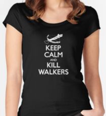 KEEP CALM AND KILL WALKERS Women's Fitted Scoop T-Shirt