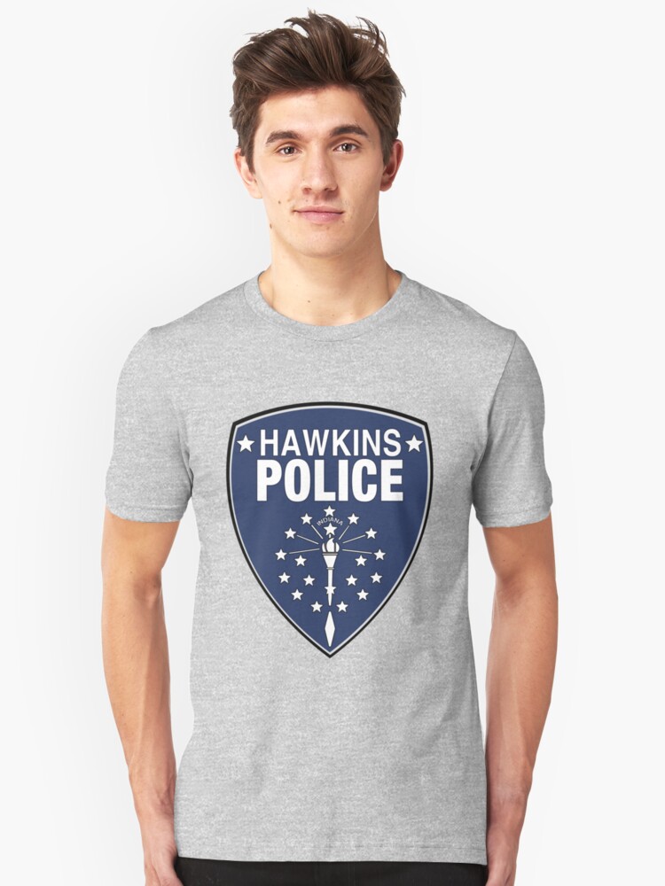 hawkins police department t shirt