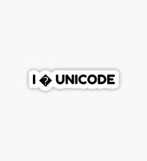 I � UNICODE - ? Love Question Mark Missing Developer Sticker