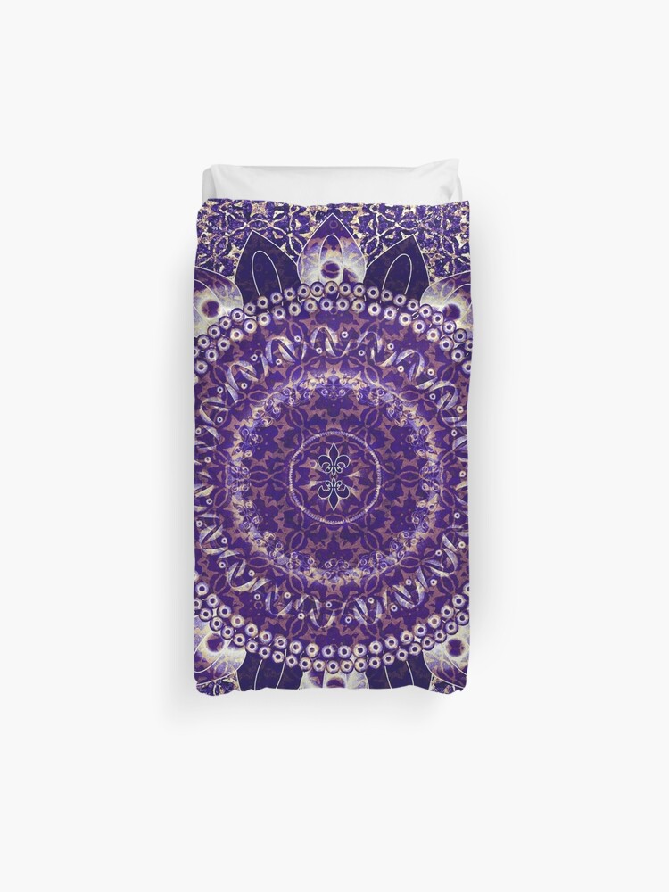 Royal Purple Mandala Duvet Cover By Ninabmay Redbubble