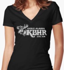 OK Bear Women's Fitted V-Neck T-Shirt