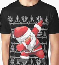 Funny Dabbing Santa Ugly Design Graphic T-Shirt