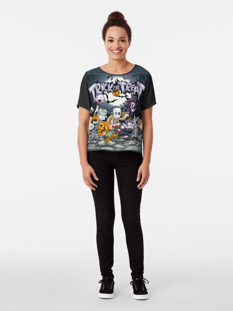 Alternate view of Trick or Treat - Monsters Ball! Chiffon Top